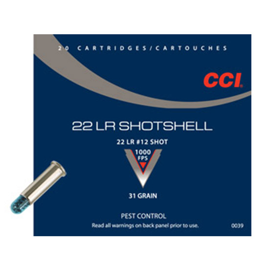 CCI 22LR 31GR RIMFIRE SHOTSHELL 20/100 - Ammunition